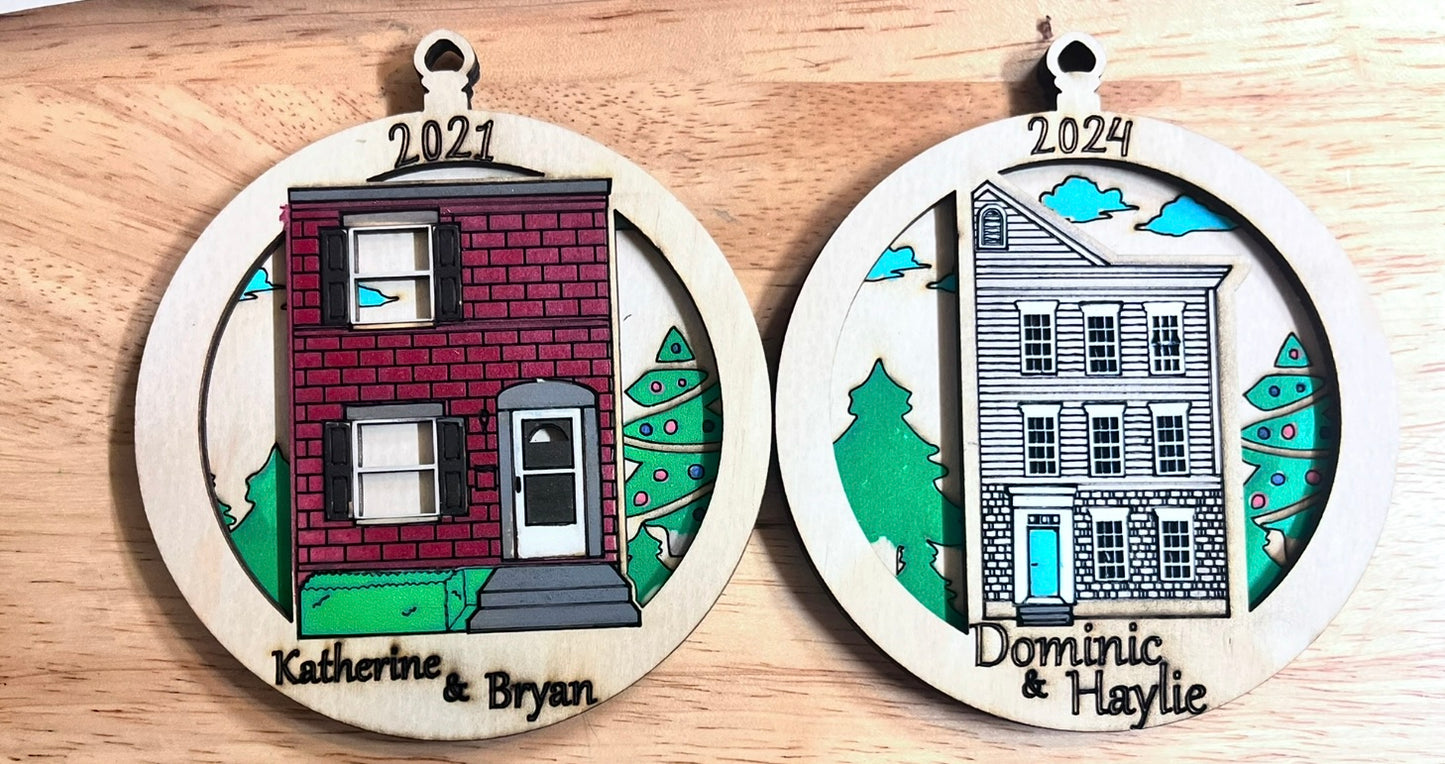 Custom 3D Made House Ornament